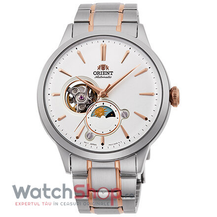 Ceas Orient SUN AND MOON RA-AS0101S Open Heart Automatic AND imagine 2022 crono24.ro