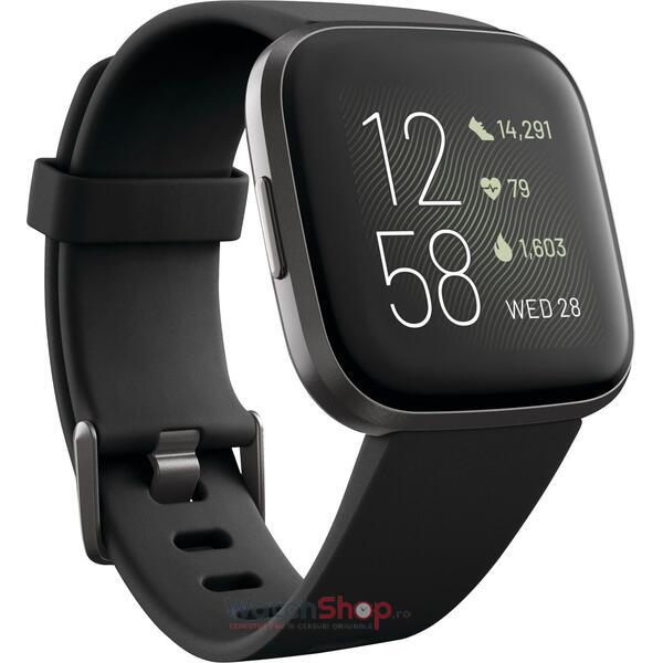 Ceas SmartWatch Fitbit VERSA 2 (NFC) - Black/Carbon