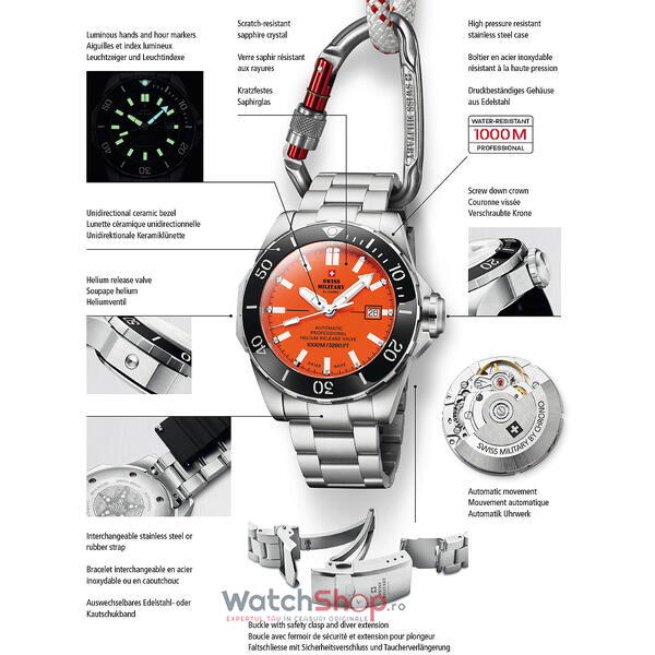 Ceas Swiss Military by Chrono Diver SMA34092.02 automatic Diver