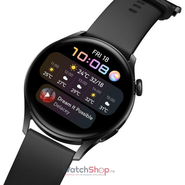 Ceas SmartWatch HUAWEI Watch 3 55026820, Black, Active Edition