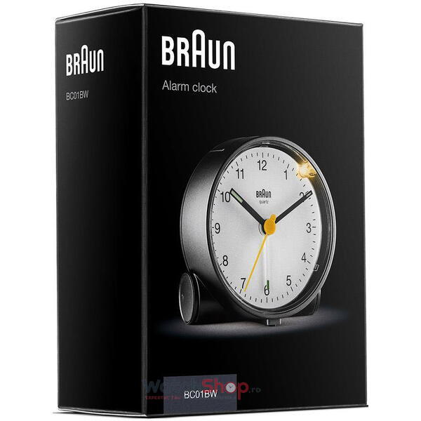 Ceas de birou Braun Classic BC01BW Alarm Clock