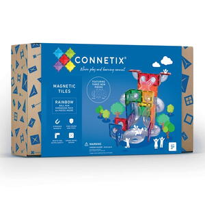 Connetix Magnetic Tiles Set magnetic, 66 piese, circuit cu bile - Marble run CONX66